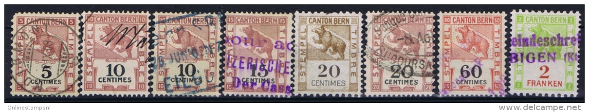 Switserland: Stempelmarken/Timbre Fiscal Canton Bern - Revenue Stamps