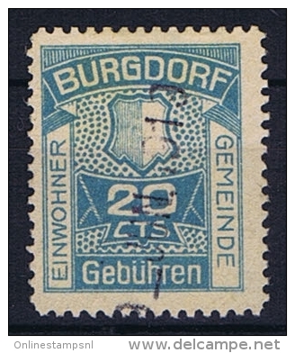 Switserland: Stempelmarken/Timbre Fiscal  Bergdorf Gebühren - Revenue Stamps