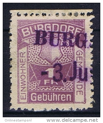 Switserland: Stempelmarken/Timbre Fiscal  Bergdorf Gebühren - Revenue Stamps