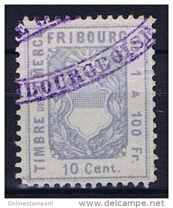 Switserland: Stempelmarken/Timbre Fiscal  Canton Fribourg - Revenue Stamps