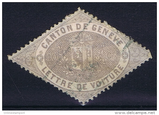 Switserland: Stempelmarken/Timbre Fiscal  Canton Geneve Lettre De Voiture - Revenue Stamps