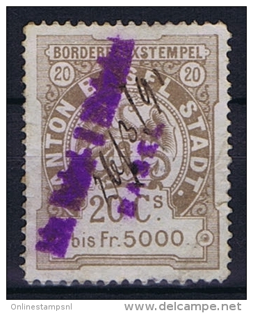 Switserland: Stempelmarken/Timbre Fiscal Canton Basel - Revenue Stamps
