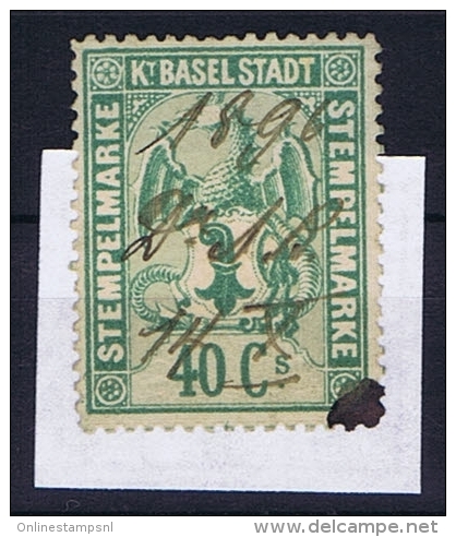 Switserland: Stempelmarken/Timbre Fiscal Canton Basel - Revenue Stamps