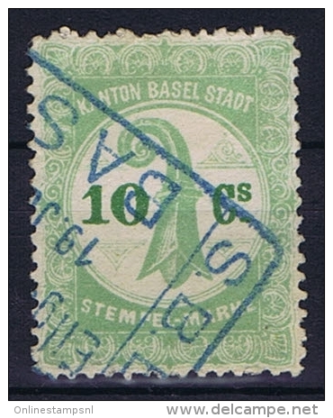 Switserland: Stempelmarken/Timbre Fiscal Canton Basel - Revenue Stamps