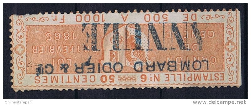 Switserland: Stempelmarken/Timbre Fiscal Canton Geneve - Revenue Stamps