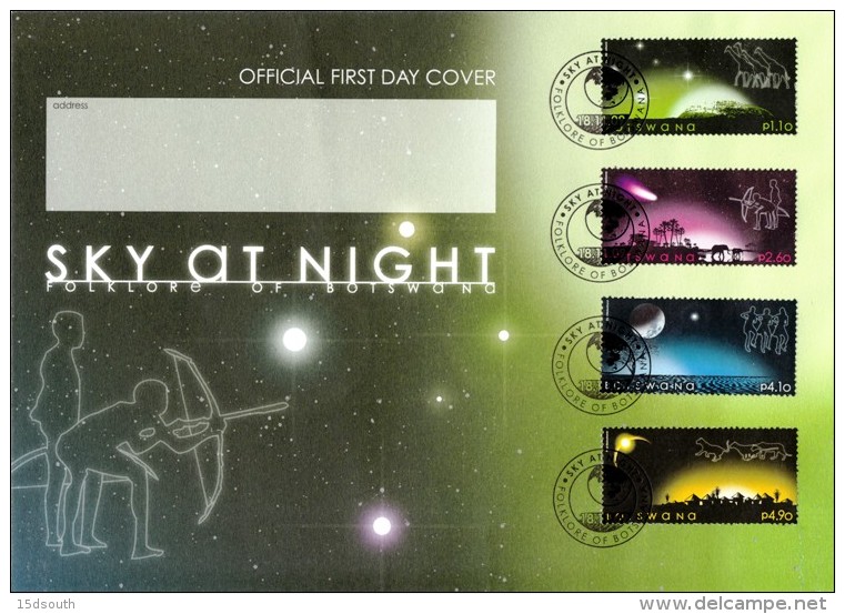 Botswana - 2009 Night Sky FDC # SG 1129-1132 - Botswana (1966-...)