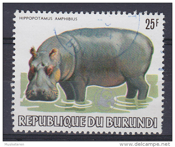 Burundi 1983 Mi. 1601     25 Fr Tier Animal Flusspferd Hippoportamus Hippo WWF Panda Issue Genuinely Used !! - Oblitérés