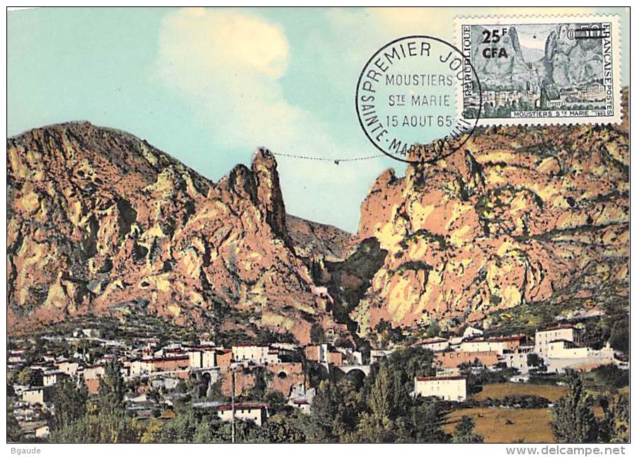 FRANCE CARTE  MAXIMUM    NUM.YVERT  1436 MOUSTIERS SAINTE MARIE - 1960-1969