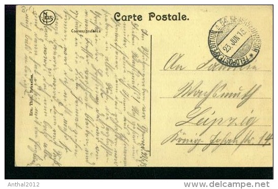 Litho Ypres Ieper Maison En Bois Rue De Lille Persona Person Feldpost 23.6.1915 - Ieper