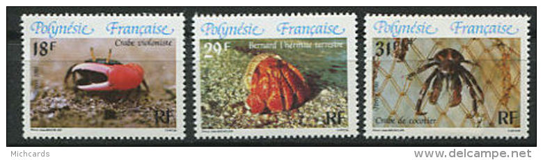 POLYNESIE 1985 - Crabe, Bernard L Ermite (Yvert 243 45) Neuf ** (MNH) Sans Trace De Charniere - Neufs