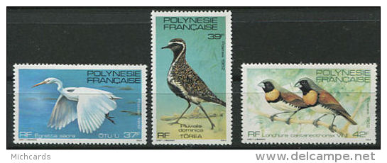 POLYNESIE 1982 - Oiseaux (Yvert 189/91) Neuf ** (MNH) Sans Trace De Charniere - Neufs