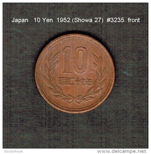 JAPAN    10  YEN  1952  (Hirohito 27---Showa Period)  (Y # 73) - Japan