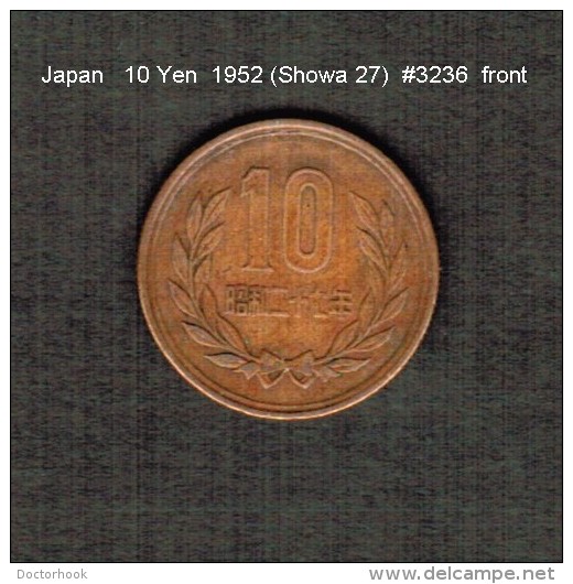 JAPAN    10  YEN  1952  (Hirohito 27---Showa Period)  (Y # 73) - Japan
