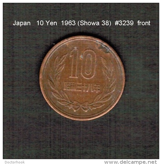 JAPAN    10  YEN  1963  (Hirohito 38---Showa Period)  (Y # 73a) - Japon