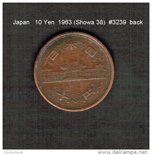JAPAN    10  YEN  1963  (Hirohito 38---Showa Period)  (Y # 73a) - Japon