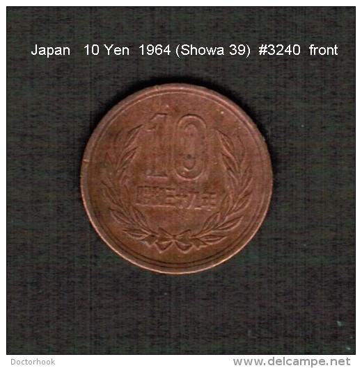 JAPAN    10  YEN  1964  (Hirohito 39---Showa Period)  (Y # 73a) - Japon