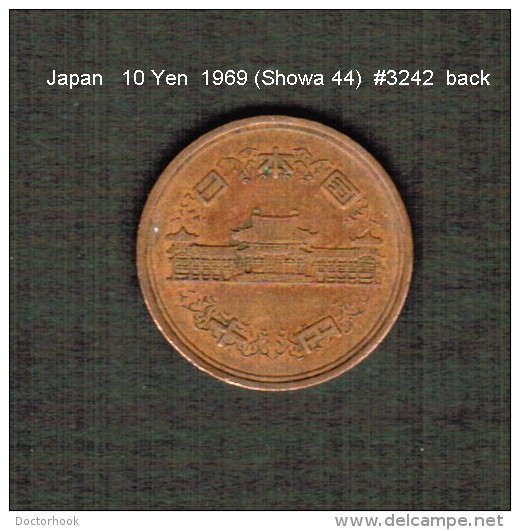 JAPAN    10  YEN  1969  (Hirohito 44---Showa Period)  (Y # 73a) - Japan