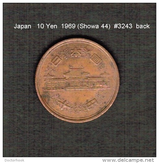 JAPAN    10  YEN  1969  (Hirohito 44---Showa Period)  (Y # 73a) - Japon