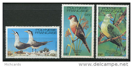 POLYNESIE 1981 - Oiseaux (Yvert 168/70) Neuf ** (MNH) Sans Trace De Charniere - Neufs