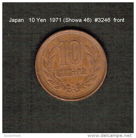 JAPAN    10  YEN  1971  (Hirohito 46---Showa Period)  (Y # 73a) - Japon