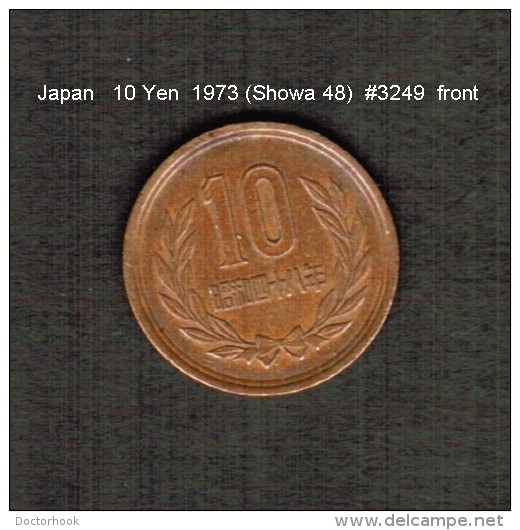 JAPAN    10  YEN  1973  (Hirohito 48---Showa Period)  (Y # 73a) - Japón