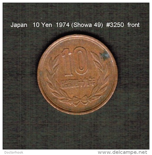 JAPAN    10  YEN  1974  (Hirohito 49---Showa Period)  (Y # 73a) - Japan