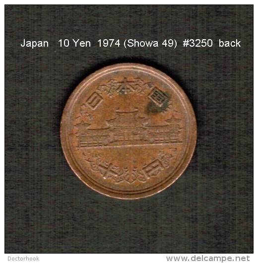 JAPAN    10  YEN  1974  (Hirohito 49---Showa Period)  (Y # 73a) - Japon