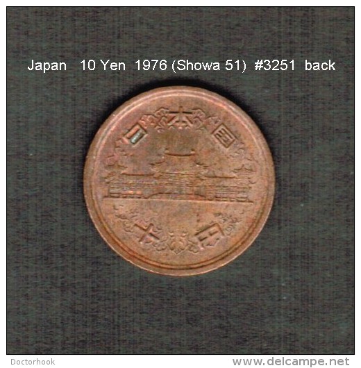 JAPAN    10  YEN  1976  (Hirohito 51---Showa Period)  (Y # 73a) - Japon