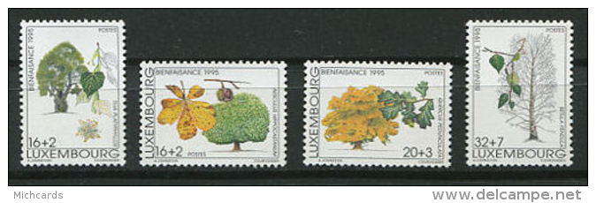 LUXEMBOURG 1995 - Arbre, Tilleul, Marronnier, Chene, Bouleau (Yvert 1330/33) Neuf ** (MNH) Sans Trace De Charniere - Neufs