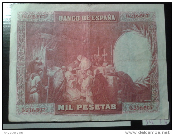 1000 PESETAS  DE 1928  "MADRID" - Andere & Zonder Classificatie