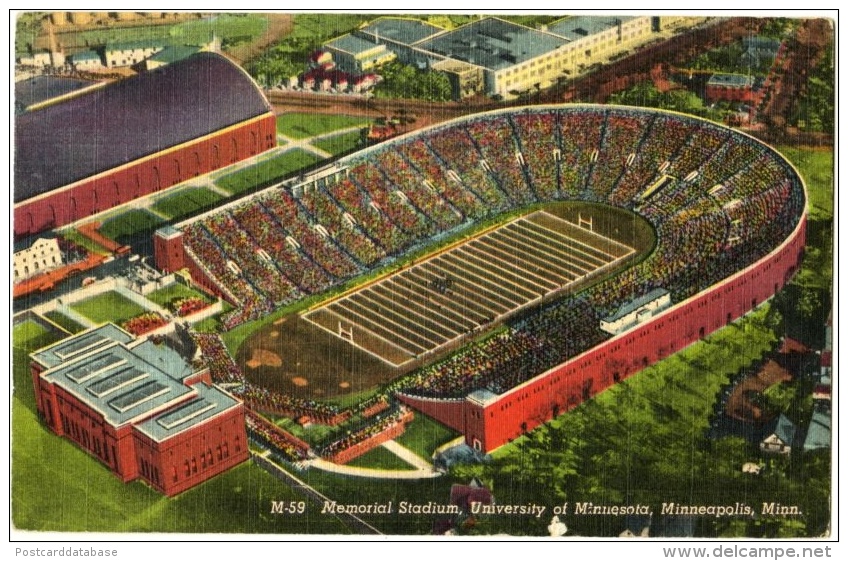 Memorial Stadium, University Of Minnesota, Minneapolis, Mass. - & Stadium, American Football - Minneapolis