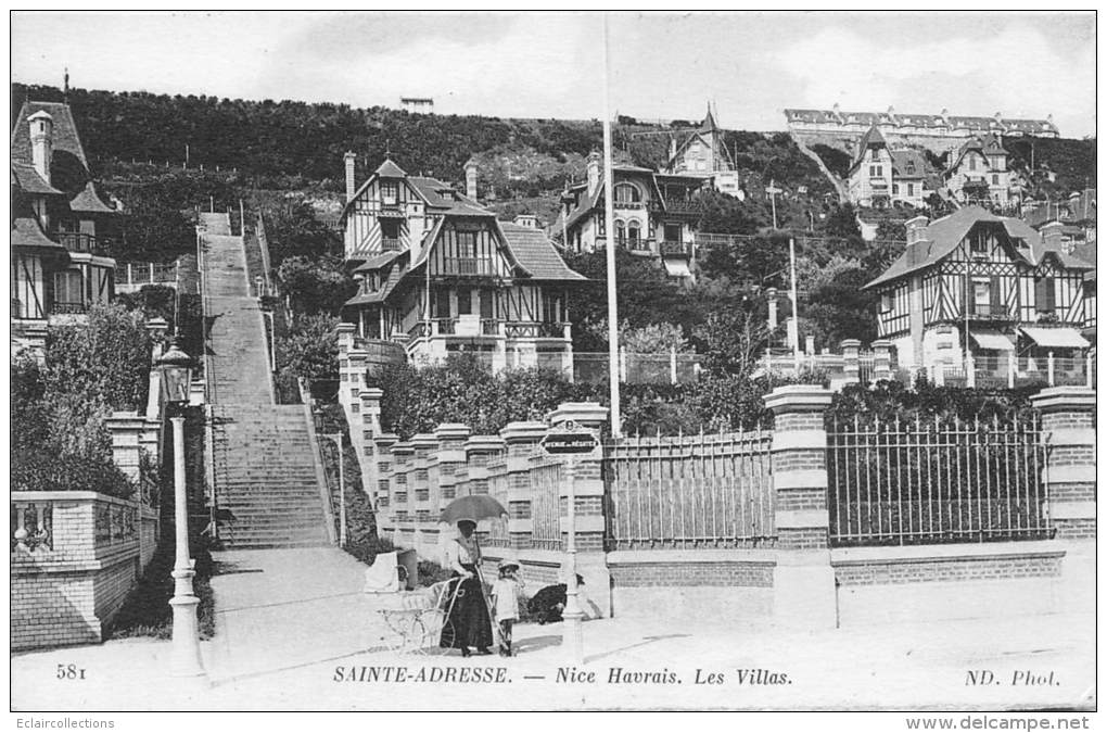 Ste  Adresse   76     7 Cartes Vues Diverse S (1 Carte Tramway  Dont Trou Et Autre Molle) - Autres & Non Classés