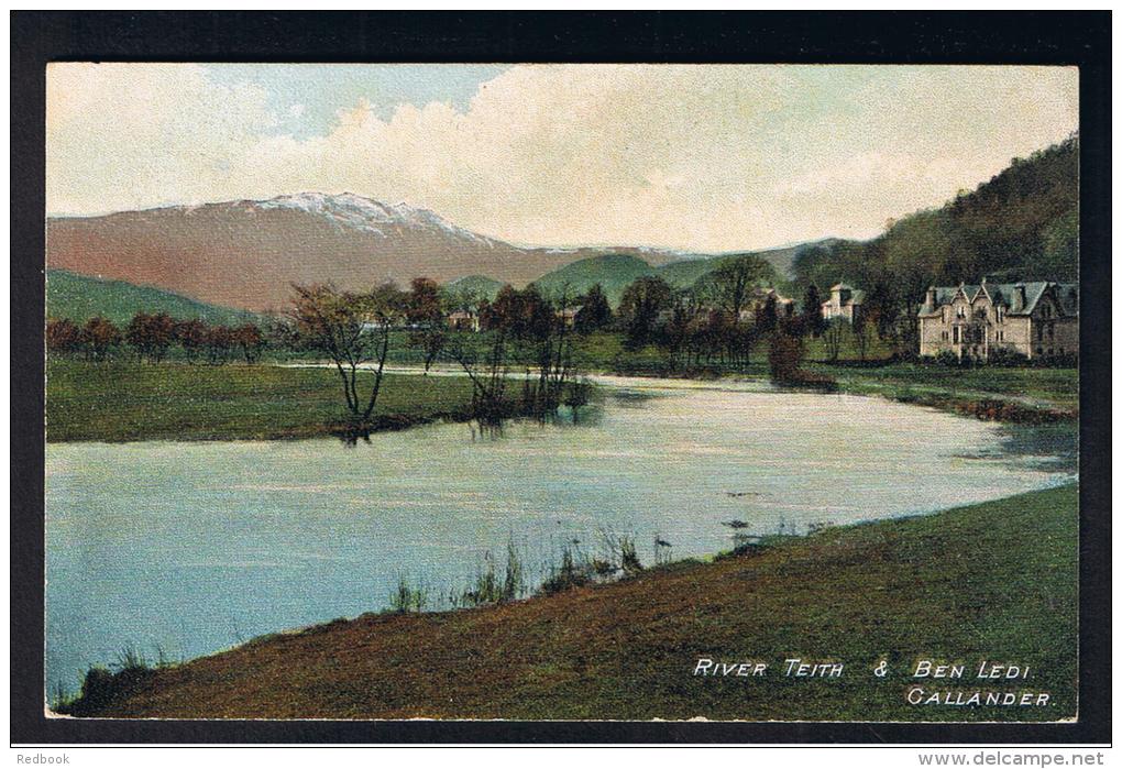 RB 956 - Early Postcard - River Teith &amp; Ben Ledi  - Callander Near Stirling Perthshire Scotland - Perthshire