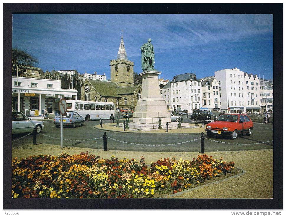 RB 956 - Judges Postcard - Albert Statue &amp; St Peter Port Parish Church - Guernsey Channel Islands - Guernsey