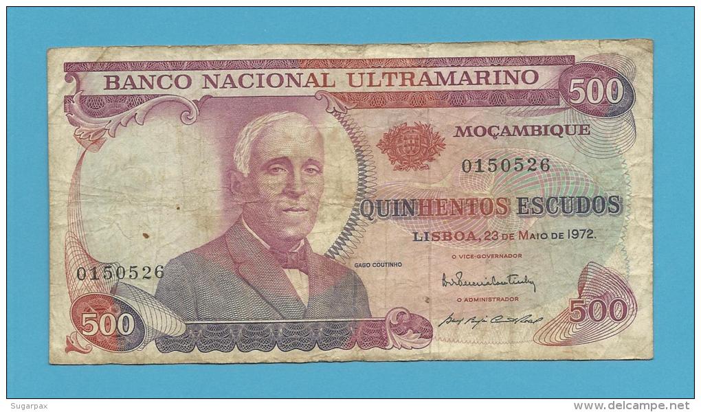 MOZAMBIQUE - 500 ESCUDOS - 23.05.1972 - P 114 - GAGO COUTINHO E SACADURA CABRAL - Mozambique