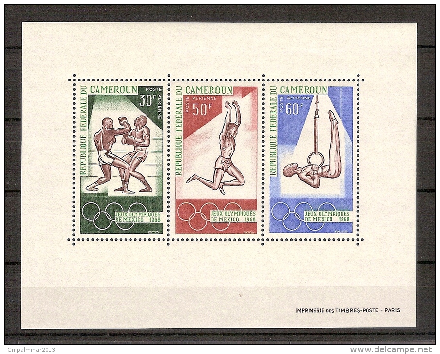 CAMEROUN / BLOC FEUILLET / JEUX OLYMPIQUES DE MEXICO 1968 MNH ** ! - Cameroun (1960-...)