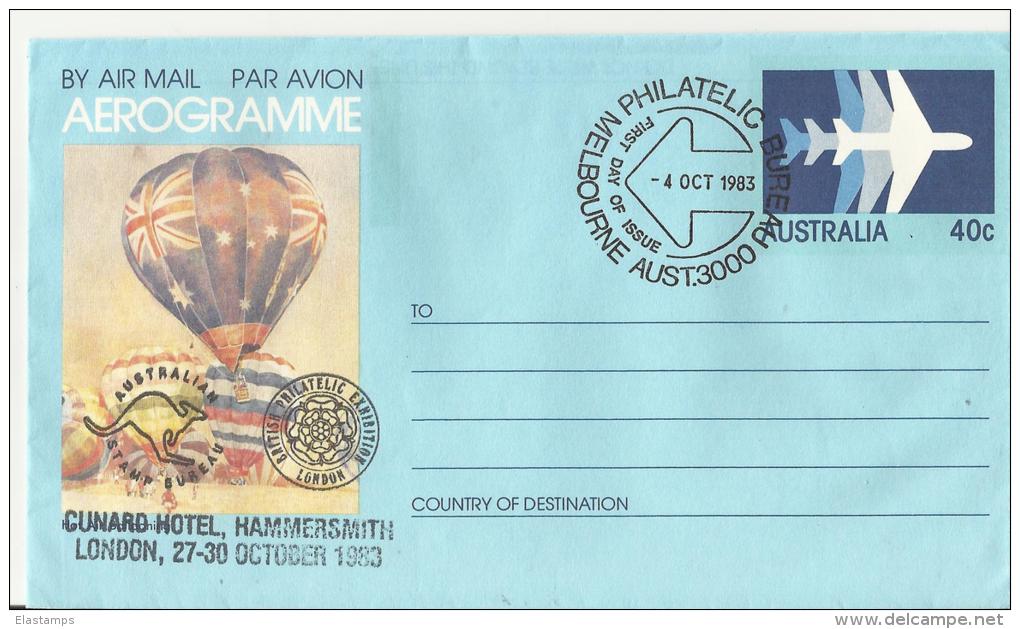 =AUSTRALIA AEROGRAMME 1983 - Covers & Documents