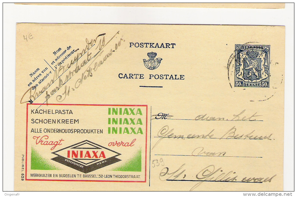 Publibel Obl. N° 539 (INIAXA  Vraagt Overal) Obl: 15/09/1943 - Werbepostkarten