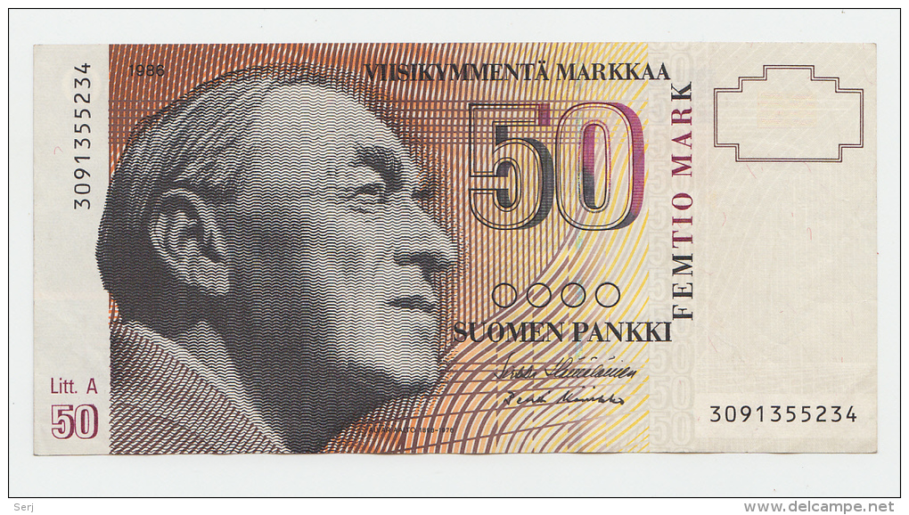 Finland 50 Markkaa 1986 (1991) VF++ P 118  (Litt. A) - Finland