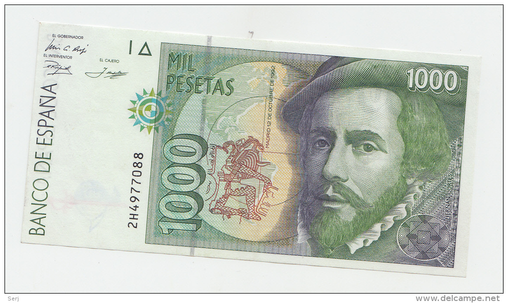 Spain 1000 Pesetas 1992 UNC NEUF P 163 - [ 4] 1975-… : Juan Carlos I