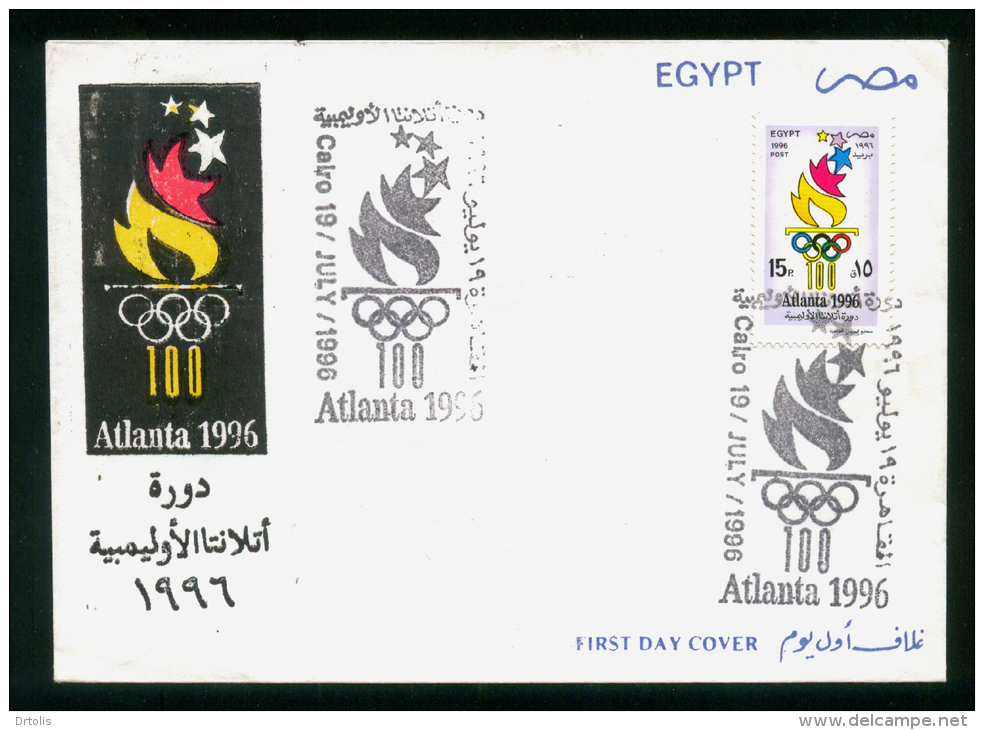 EGYPT / 1996 / SPORT / OLYMPIC GAMES / ATLANTA 96 / 2 FDCS - Brieven En Documenten