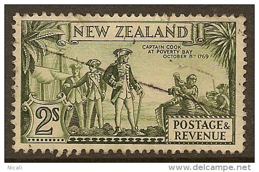 NZ 1935 2/- Inverted Wmk CP L13a(Z) VGU X#IP15 - Usados