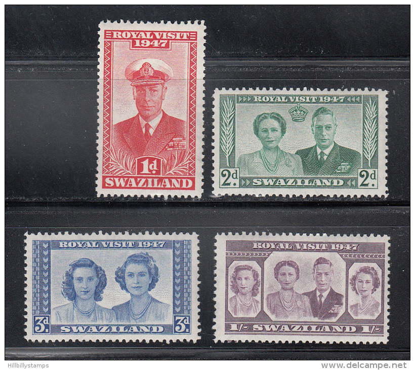 Swaziland   Scott No. 44-47  Unused Hinged   Year  1947 - Swaziland (1968-...)