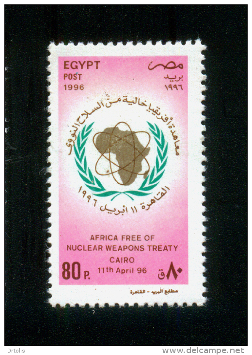 EGYPT / 1996 / AFRICA FREE OF NUCLEAR WEAPONS TREATY / ATOM / MAP / PEACE / MNH / VF - Nuevos