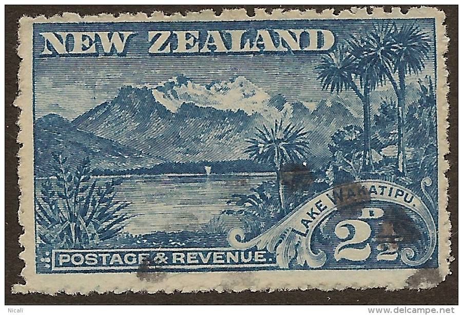 NZ 1898 2 1/2d Wakatipu SG 320 U #AA22 - Used Stamps