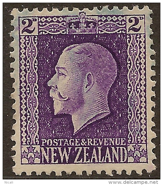 NZ 1915 2d Violet KGV SG 417 U #AA11 - Unused Stamps
