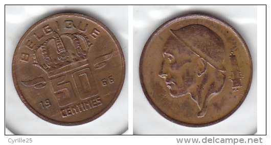 50 CENTIMES Bronze Baudouin 1966 FR - 50 Centimes