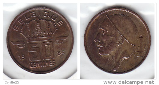 50 CENTIMES Bronze Baudouin 1985 FR - 50 Centimes