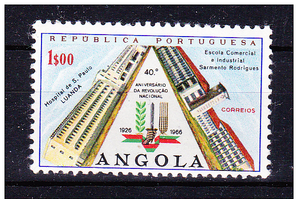 ANGOLA 1966 ,  National Revolution 40 Years  ,     Y&T # 532    Cv  0.35  E ,     * MVLH , V V F - Angola