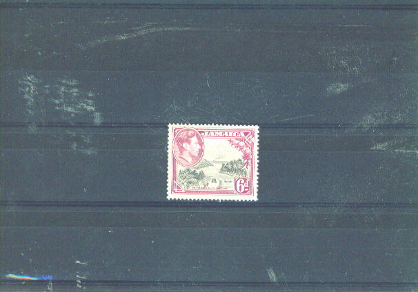 JAMAICA  - 1938 6d Black And Purple UM - Jamaïque (...-1961)